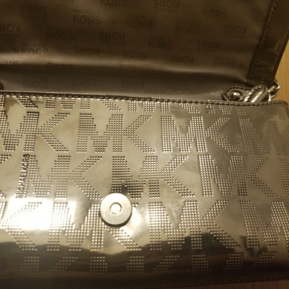 Michael Kors Silver Clutch